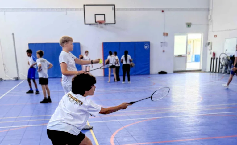 Badminton area